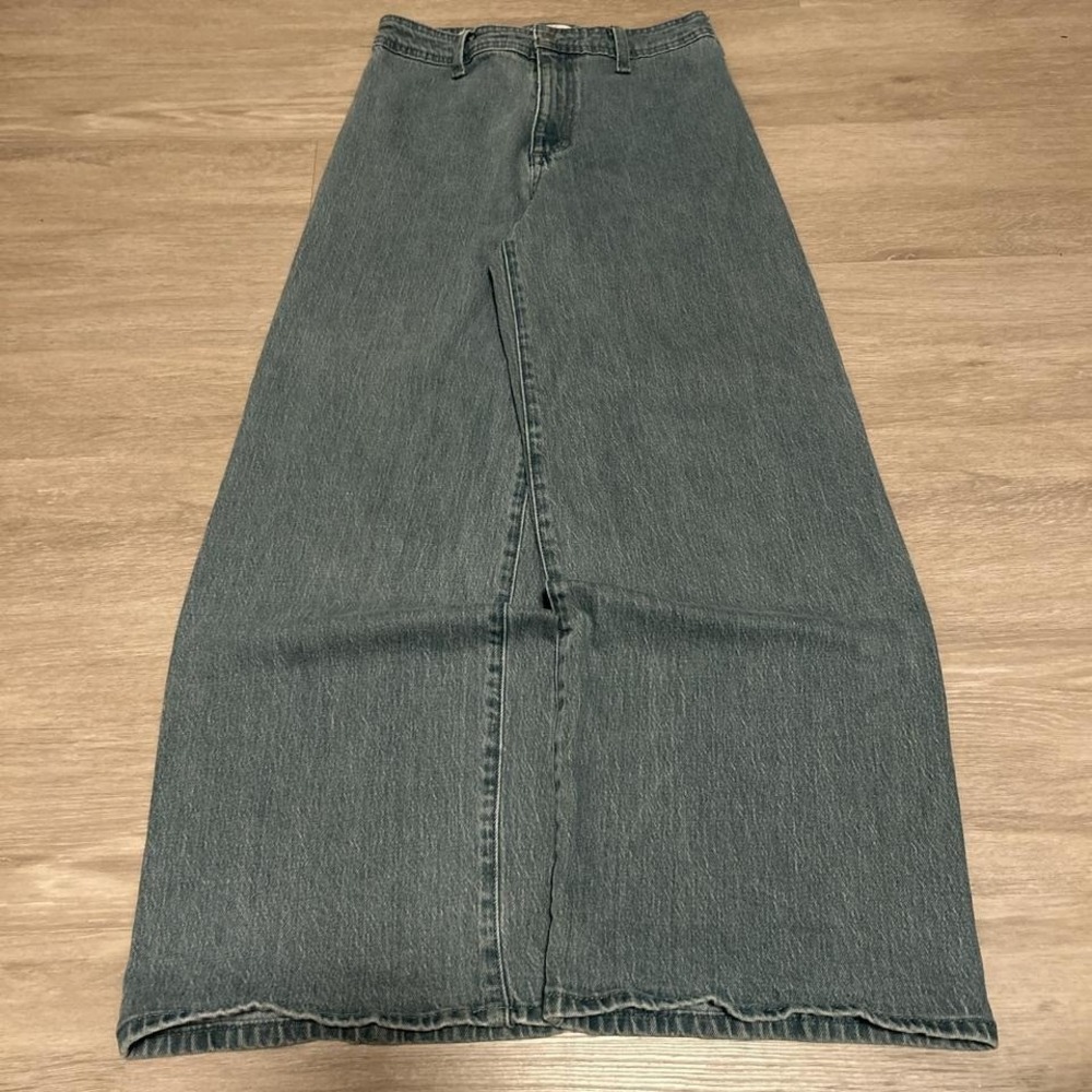 Baggy Wide Leg Blue Grey Jeans 25x29 Y2K 2000s Vintage Grunge